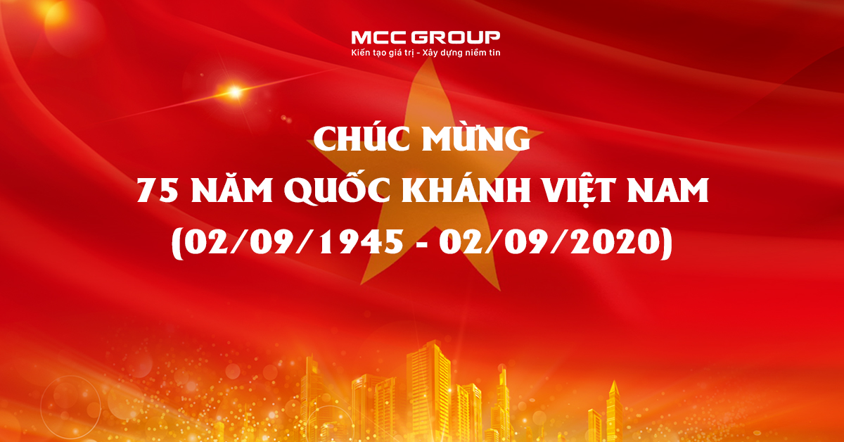 MCC Group thông báo lịch nghỉ lễ Quốc Khánh 2/9/2020